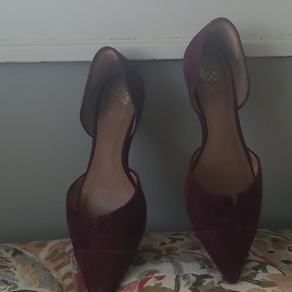 Vince Camuto suede d'orsay flats